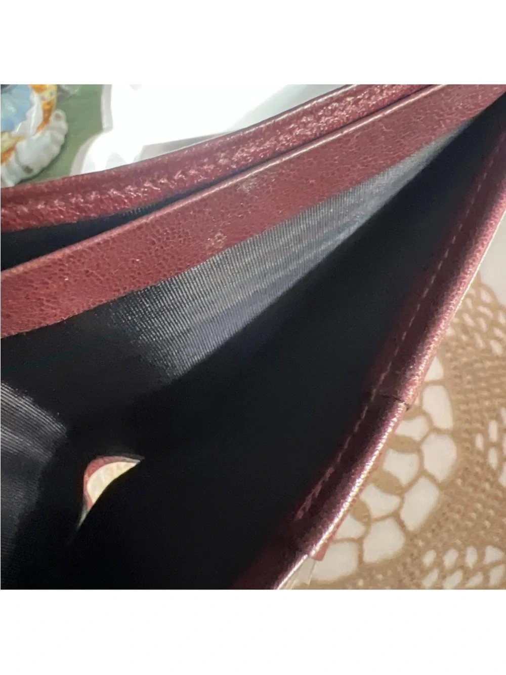 Vintage NOS Etienne Aigner Brown Leather Bifold Wallet 4x3 Credit Card Case, Box